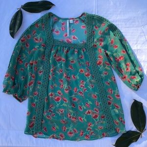 “Lauren Conrad” XS Floral Blouse